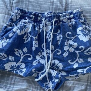 Floral Blue Women's Shorts